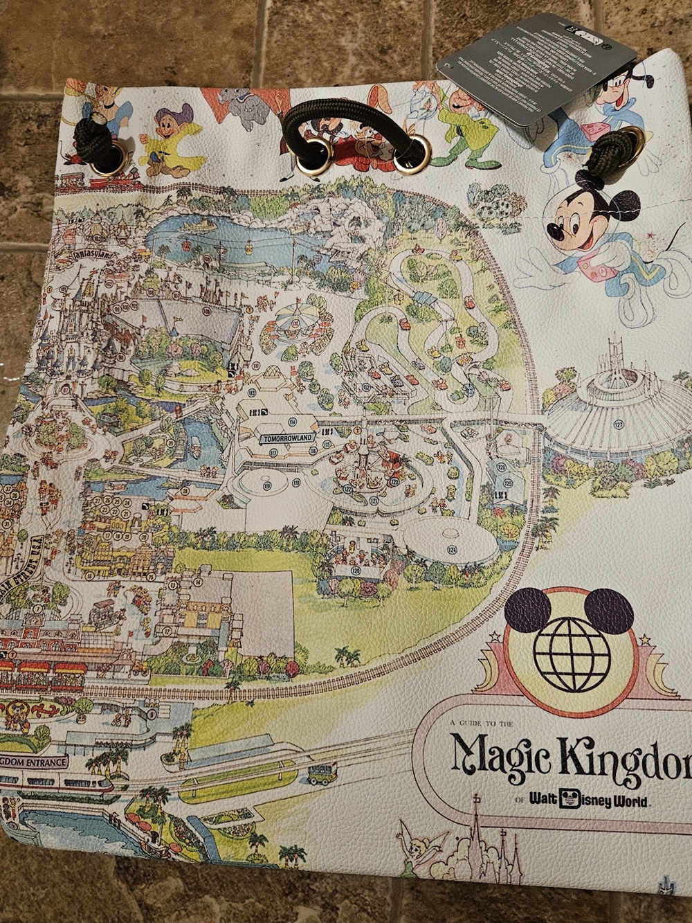 The Vault Collection Disney Parks 50th Anniversary Magic Kingdom Map Tote